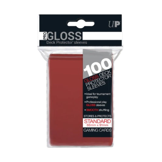 Ultra Pro - Pro-Gloss Sleeves x100 Deck Protector - Rouge-MASTERSET