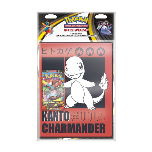 Pokémon - Portfolio Salamèche + Booster - ME01 Méga-Évolution-MASTERSET