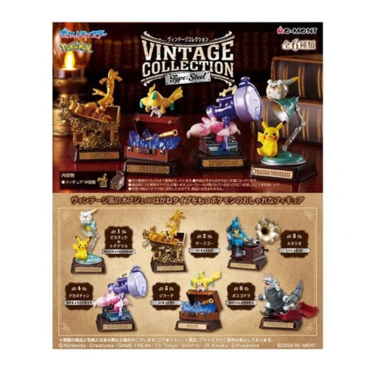 Re-Ment - Lot de 6 boîtes mystères - Pokémon VINTAGE COLLECTION Type:Steel-MASTERSET