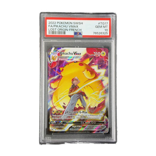 Pikachu VMAX FA Origine Perdue TG17/TG30 PSA 10 recto