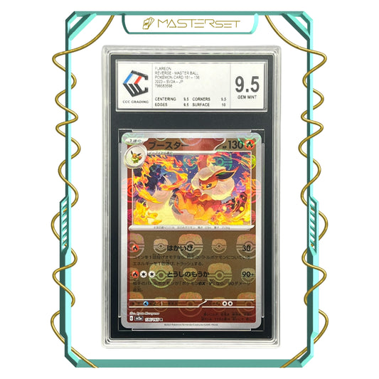 2023 JP FLAREON REVERSE - MASTER BALL 151 - 136 [CCC 9.5]