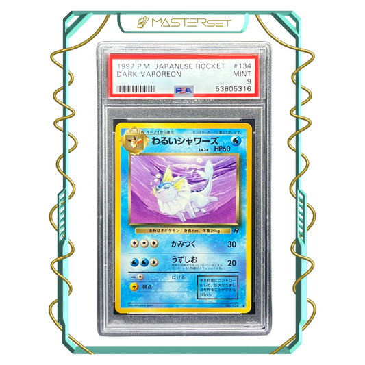 1997 P.M. JAPANESE ROCKET DARK VAPOREON [PSA 9]-MASTERSET