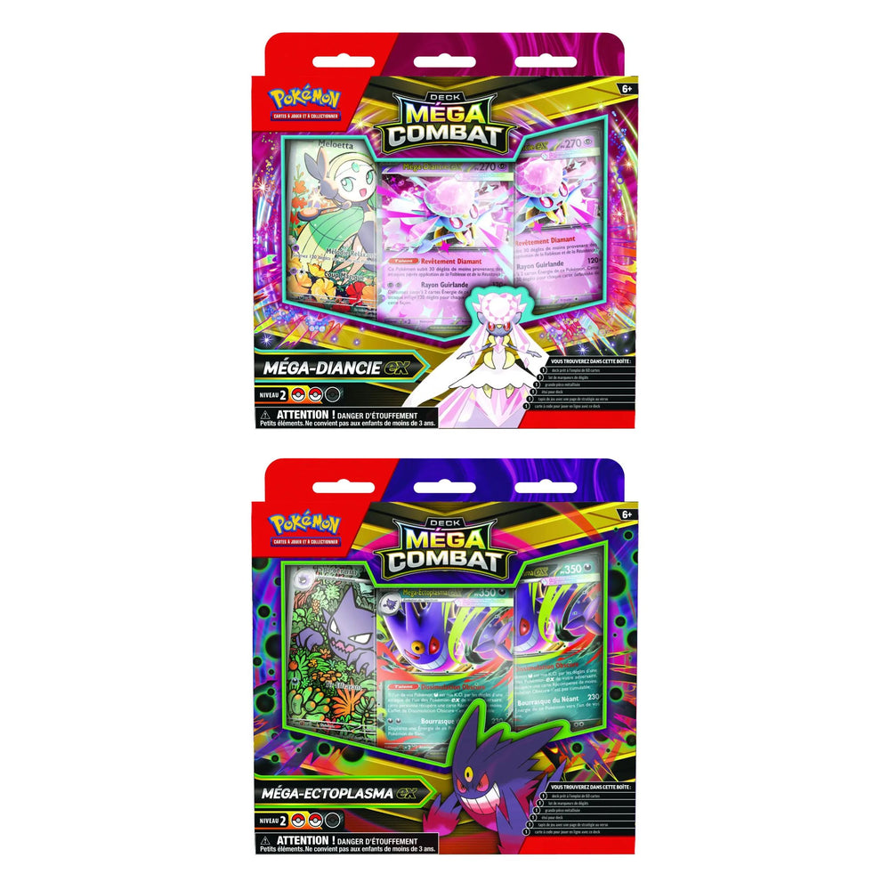 LOT Deck Méga Combat - Méga Diancie EX + Méga Ectoplasma EX