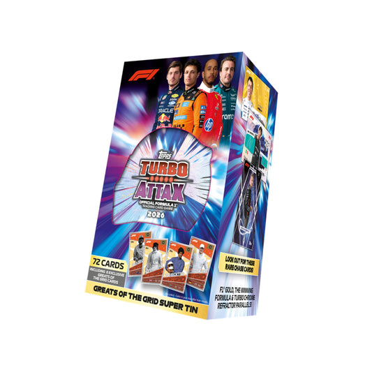 TOPPS - F1 Turbo Attax 26/27- Super Tin-MASTERSET