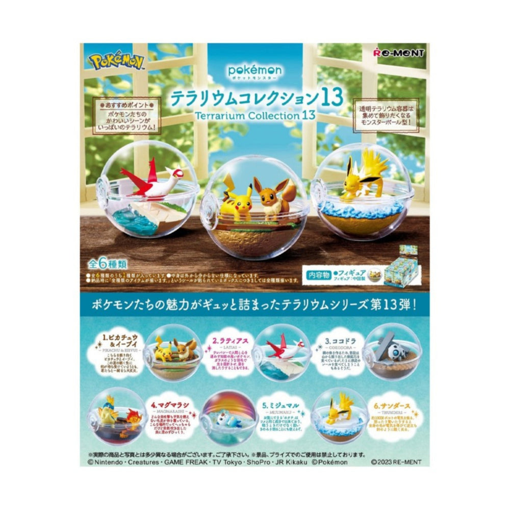 Re-Ment - Lot de 6 boîtes mystères - Pokémon Terrarium Collection EX