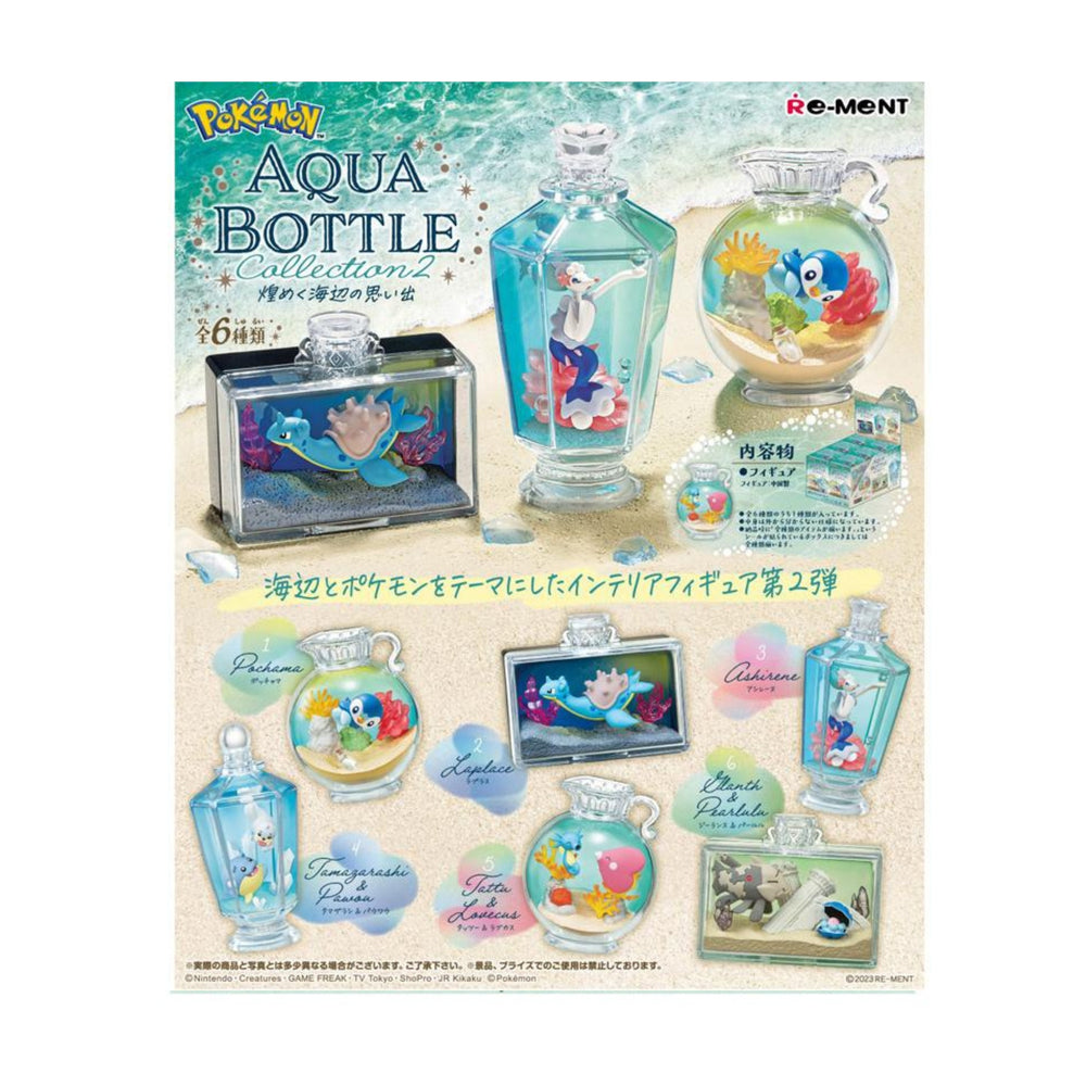 Re-Ment - Lot de 6 boîtes mystères - Pokémon Aqua Bottle Collection 2