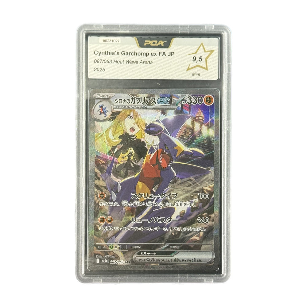 Cynthia's Garchomp ex FA JP Heat Wave Arena 087/063 PCA 9.5