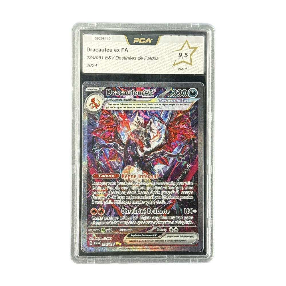 Dracaufeu ex FA Destinées de Paldea 234/091 PCA 9.5