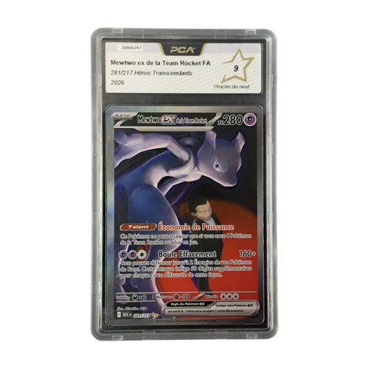 Mewtwo ex de la Team Rocket FA Héros Transcendants 281/217 PCA 9 recto