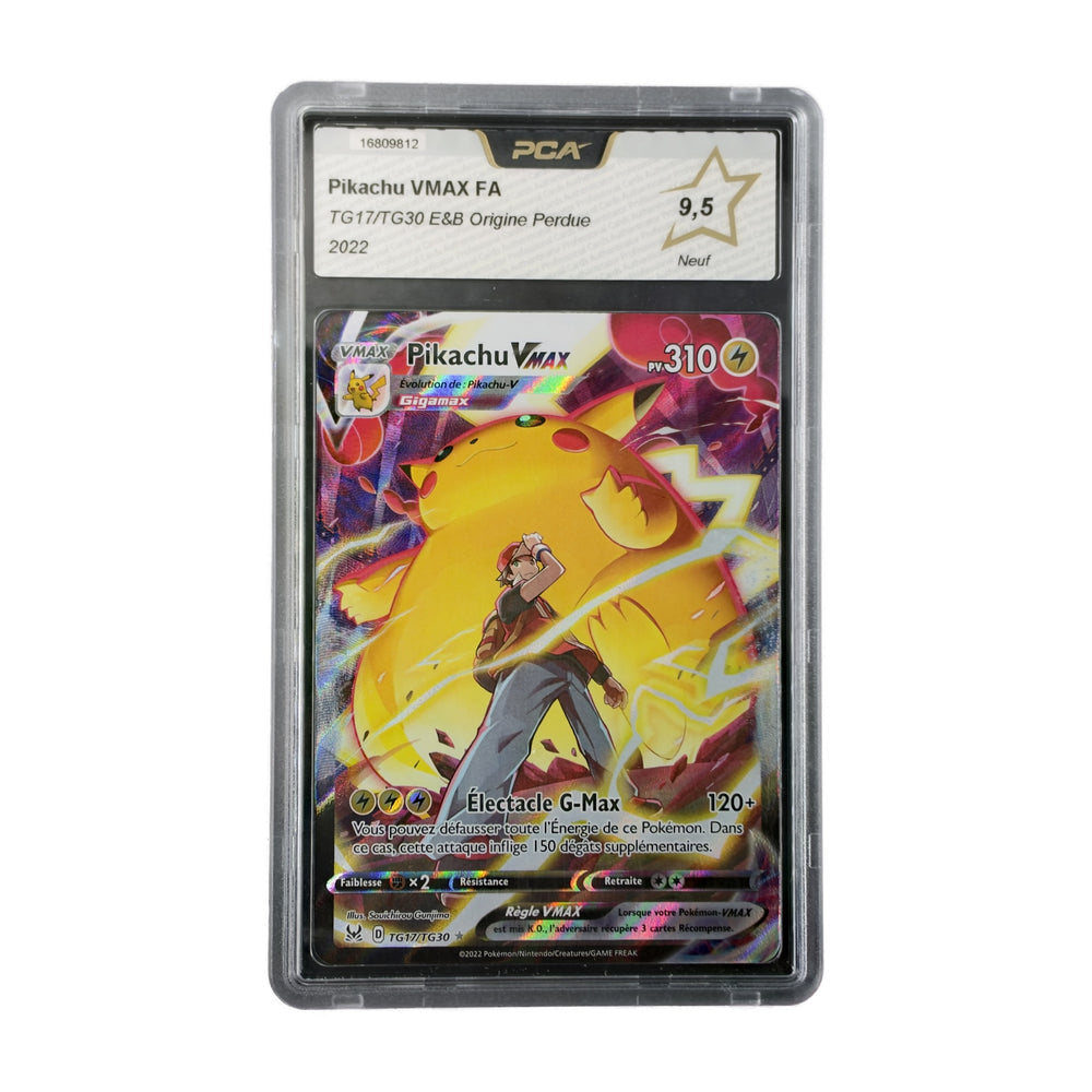 Pikachu VMAX FA Origine Perdue TG17/TG30 PCA 9.5